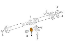 NEW MB E W211 PROPELLER SHAFT CENTER SUPPORT BEARING A0089814325 ORIGINAL