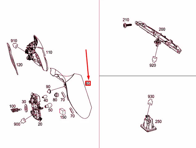 NEW MERCEDES-BENZ GLA X156 REAR LEFT TAIL LIGHT A1569060758 ORIGINAL