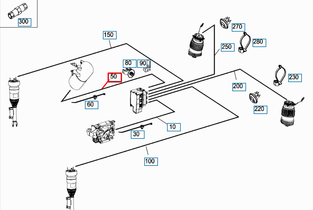 NEW MERCEDES-BENZ E W213 COMPRESSED AIR LINE A2133271800 ORIGINAL