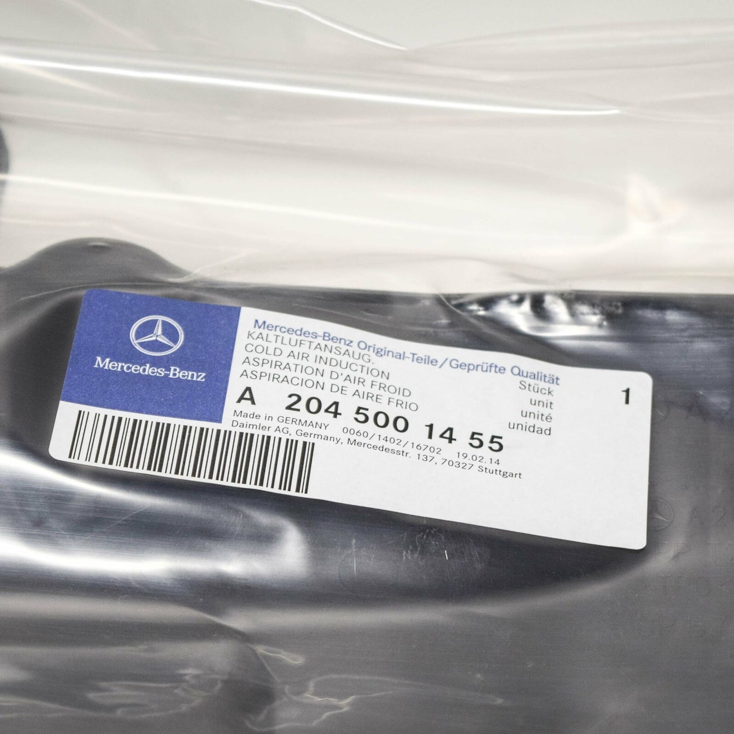 Genuine Mb C-Class W204 Cold Air Shroud Fan Upper Cover A2045001455 Original