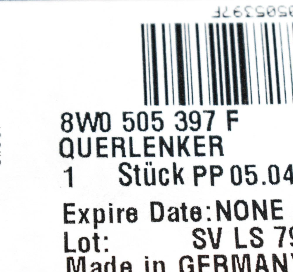 NEW AUDI A4 B9 2.0 TFSI 183KW REAR LEFT WISHBONE 8W0505397F ORIGINAL