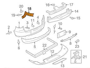 NEW VOLKSWAGEN TIGUAN 5N REAR BUMPER RIGHT BRACKET 5N0807394D 2015