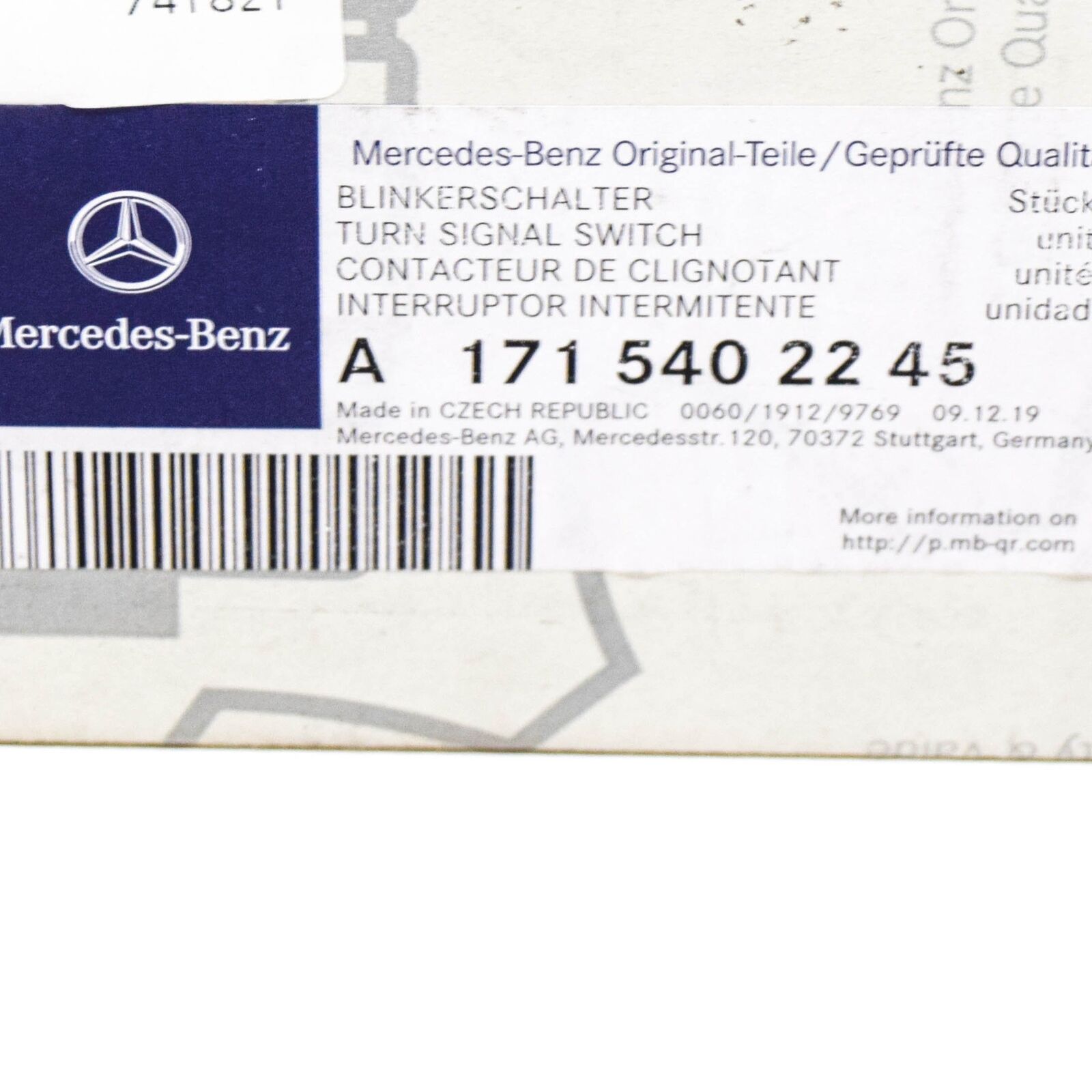 NEW MERCEDES BENZ SLK R171 TURN WIPER INDICATOR A1715402245 ORIGINAL