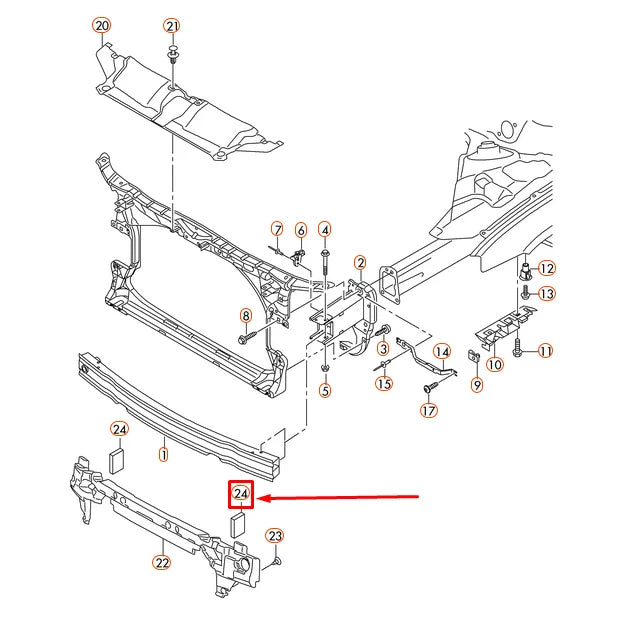NEW AUDI A6 4G C7 FRONT BUMPER FOAM FILLER PIECE 4G0807550A ORIGINAL
