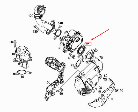 new mercedes-benz c w205 egr valve metal seal a6261420081 original
