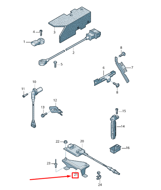 new audi q7 4l particulate sensor bracket 4l0907297e original