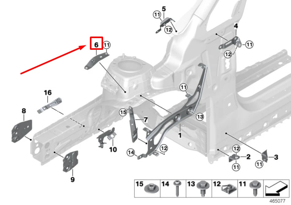 NEW BMW 2 ACTIVE TOURER F45 LEFT GAS SPRING BRACKET 7300531 51237300531 ORIGINAL