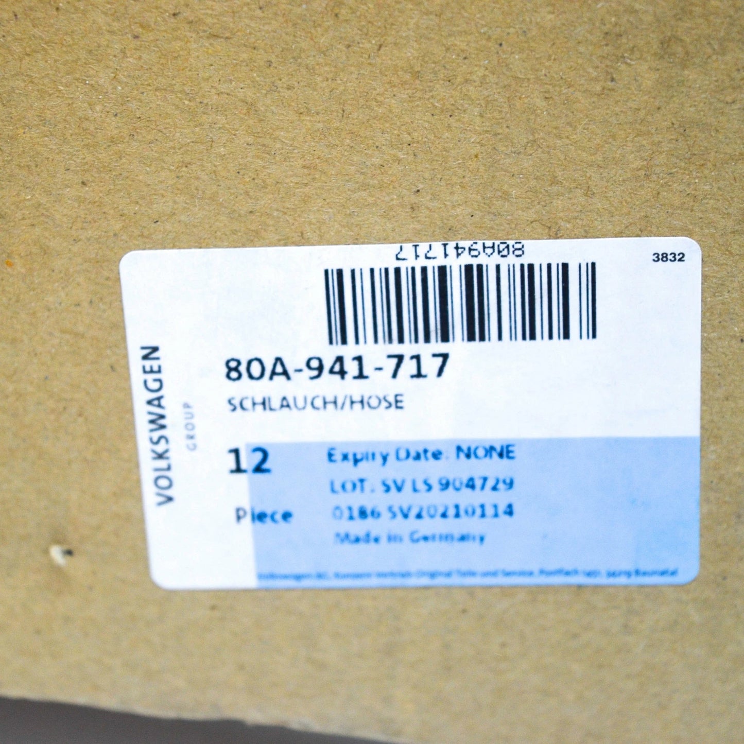 NEW AUDI Q5 80A FRONT LEFT LED HEADLIGHT HOUSING VENT TUBE 80A941717 ORIGINAL