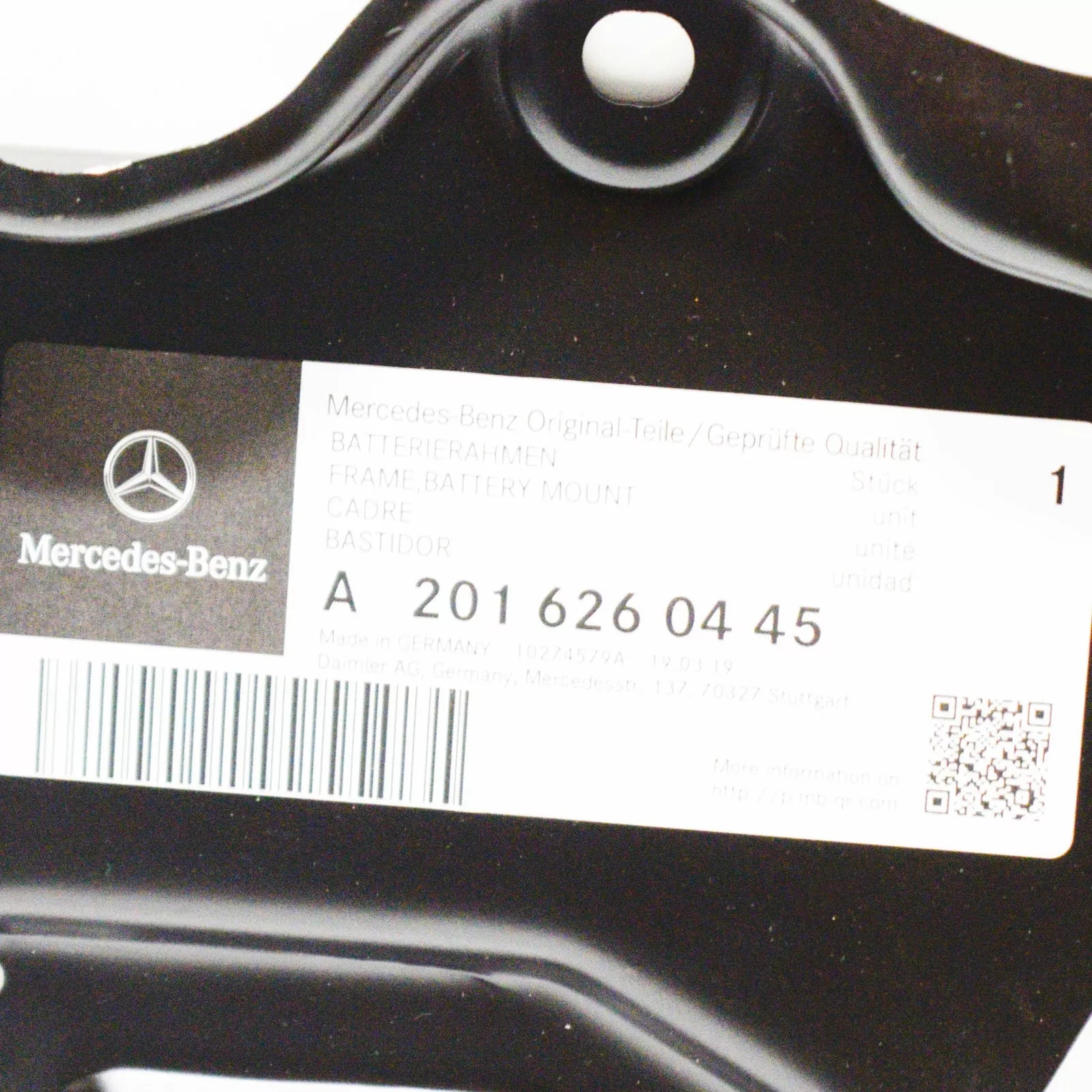 MERCEDES BENZ 190 W201 BATTERY FRAME HOLDER A2016260445 84-94 NEW
