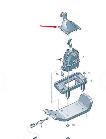 NEW VOLKSWAGEN AMAROK GEAR SHIFT KNOB COVER RHD 2H2713203CUZD ORIGINAL