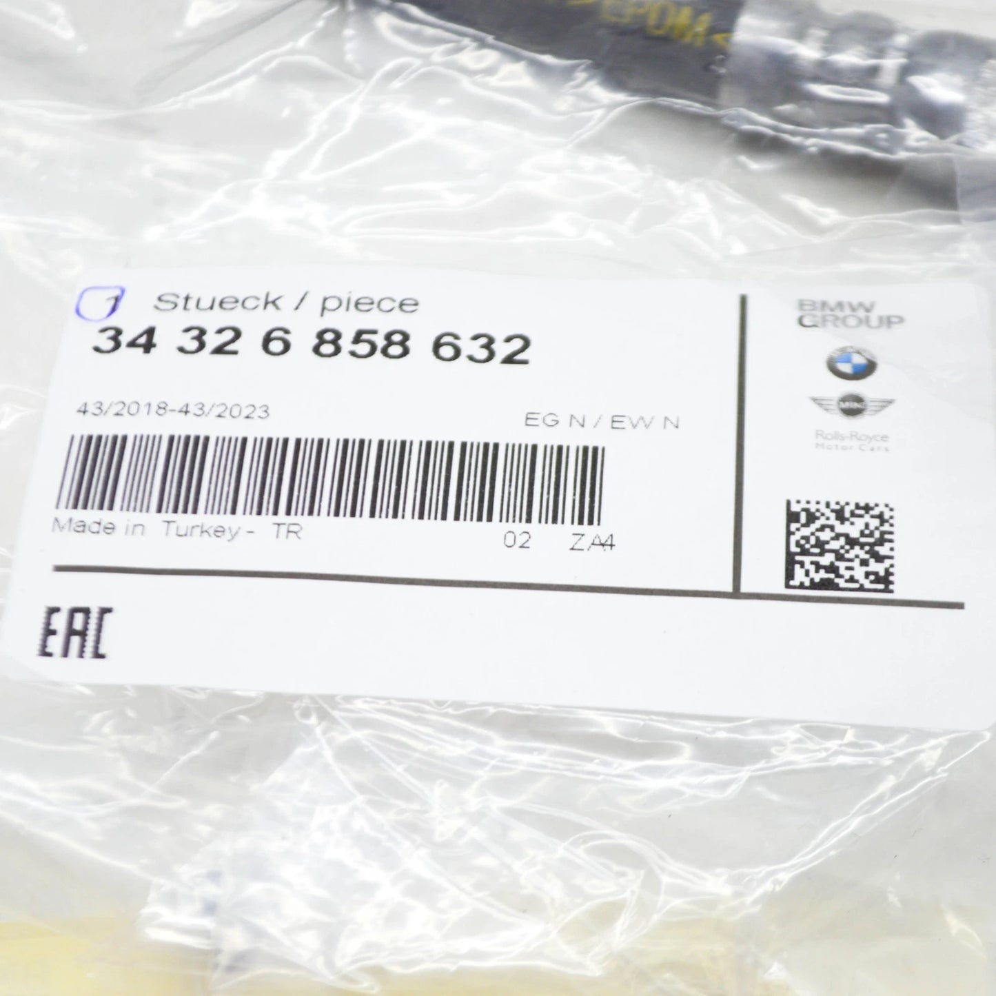 NEW BMW I8 I12 COUPE REAR BRAKE HOSE 34326858632 6858632 ORIGINAL