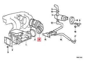 NEW BMW E30 THROTTLE HOUSING AIR FLOW METER INTAKE TRUNK 1734385 13711734385