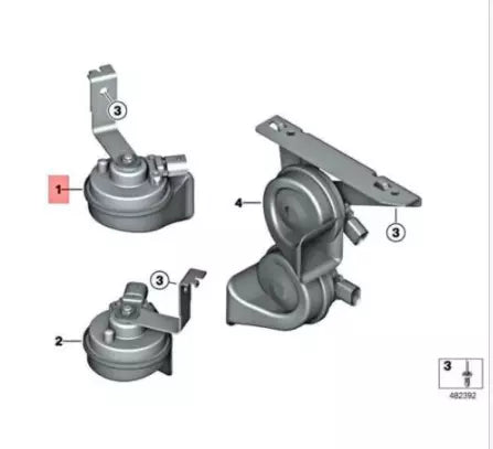 NEW BMW 5 G30 LOW PITCH HORN SIGNAL 7342946 61337342946 ORIGINAL