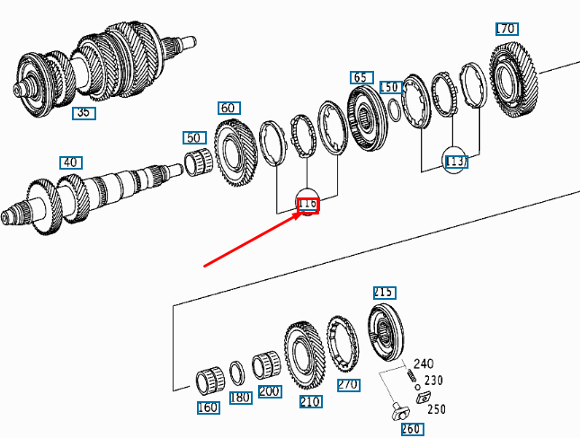 NEW MB SPRINTER 906 TRANSMISSION SYNCHRONIZER BODY A2112603245 ORIGINAL