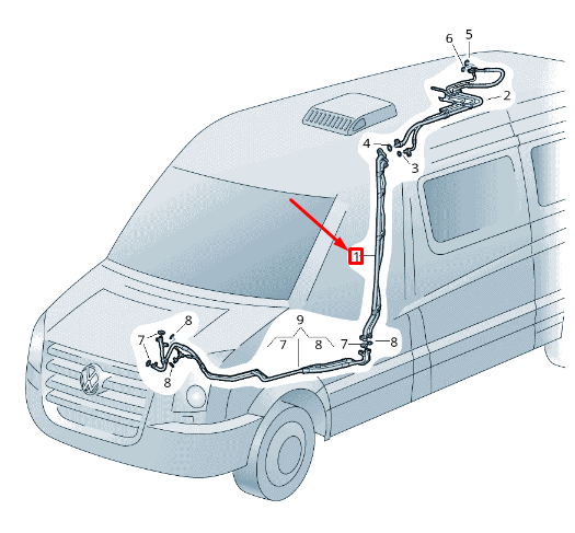 new volkswagen crafter 2f mk1 ac hose pipe 2e1820721b original