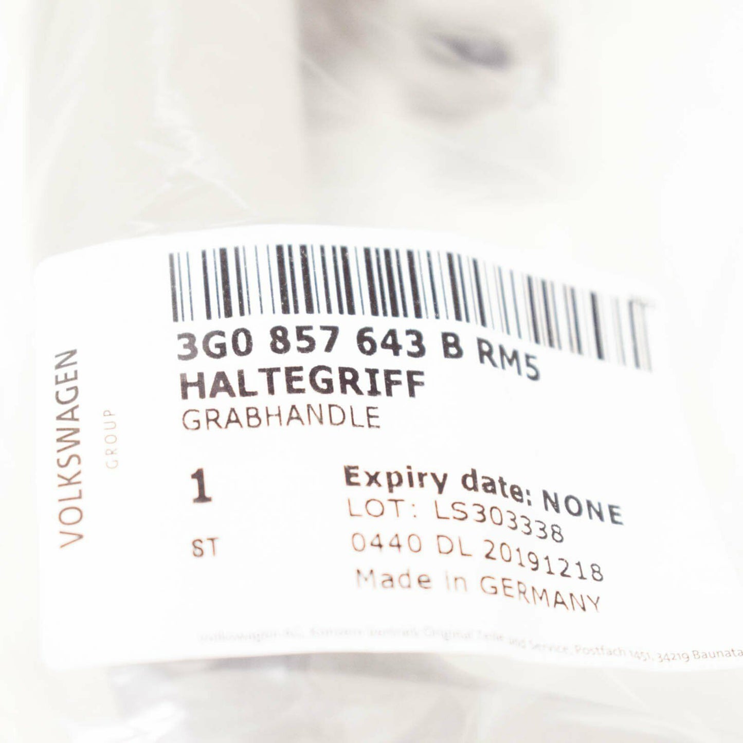 NEW VOLKSWAGEN TIGUAN 5N REAR LEFT ROOF HANDLE 3G0857643BRM5 ORIGINAL