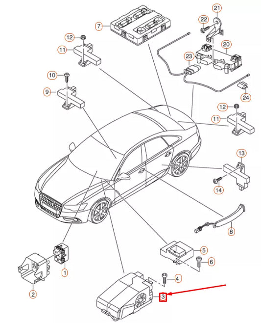 NEW AUDI A6 C7 STEERING COLUMN LOCK 4H0905852B ORIGINAL