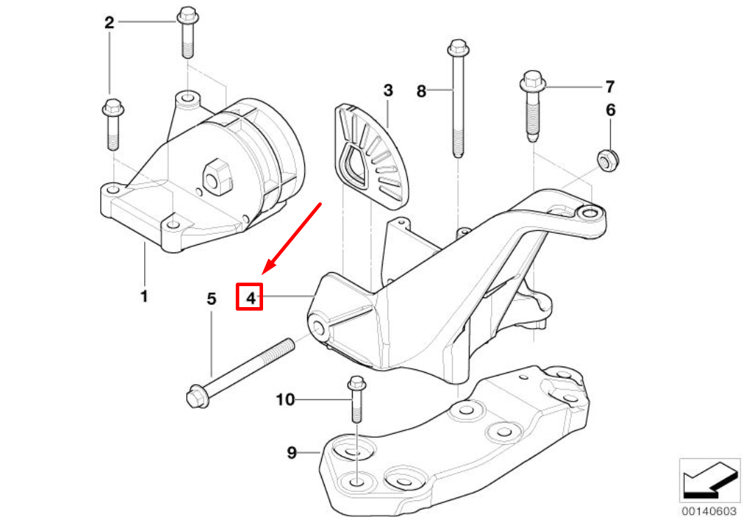 new mini cooper r50,r53 transmission supporting bracket 22316779907 original