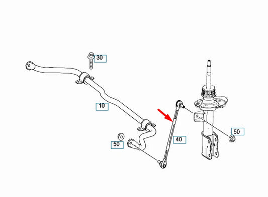 NEW MERCEDES-BENZ B-CLASS W246 FRONT ANTI ROLL BAR TIE ROD A2463200689