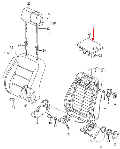NEW VOLKSWAGEN GOLF PLUS REAR SEAT FOLDING TABLE 1T0881861E71N