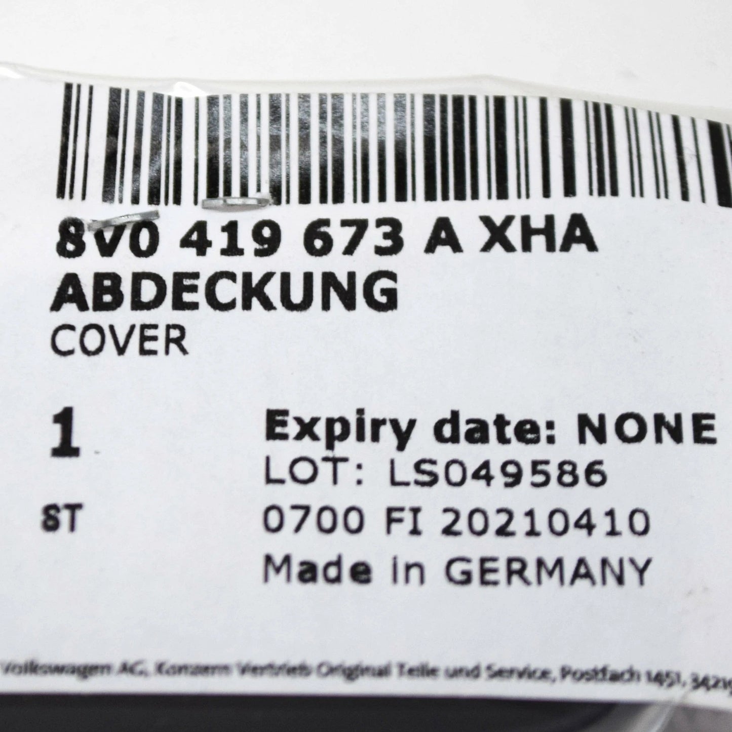 NEW AUDI A3 CABRIO 8V STEERING WHEEL CENTER COVER CAP TRIM 8V0419673AXHA