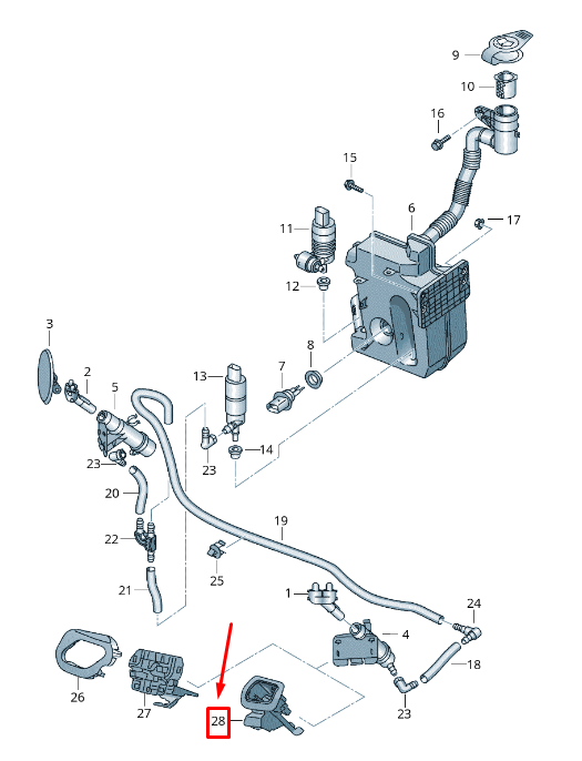 new seat leon 5f right lift cylinder coupling element 5f0807596 original