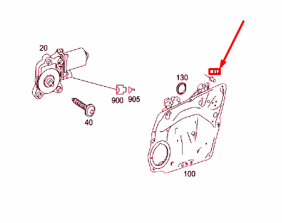 new mercedes-benz a w169 window regulator blind rivet a0049902897 original