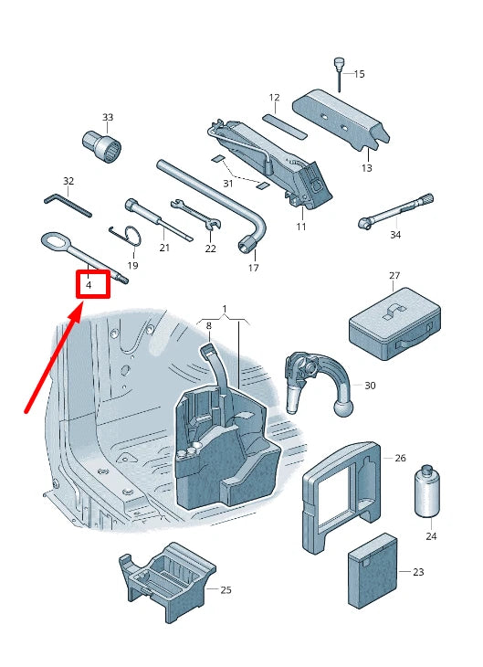 NEW VW VI T6 FLATBED SFD, SFE FRONT TOWING EYE HOOK 7E0807401 ORIGINAL
