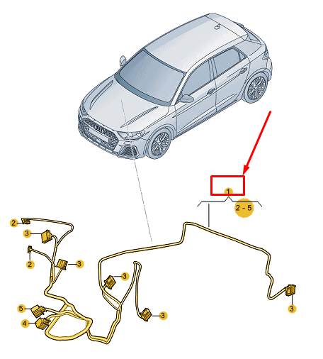 new audi a1 gb heater control wiring harness lhd 2q1971566f original