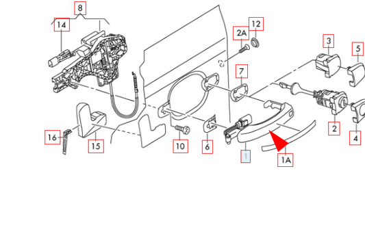 new audi q7 4l front left exterior door handle 4l0837205bgru 2015 original