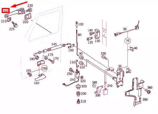 NEW MERCEDES-BENZ G W463 FRONT DOOR EXTERIOR HANDLE A0007601259