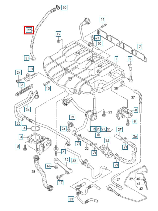 NEW VOLKSWAGEN JETTA MK3 TURBO BREATHER PIPE 06F133781P