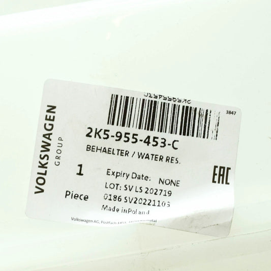 NEW VOLKSWAGEN CADDY ALLTRACK WINDOW WASHER TANK 2K5955453C ORIGINAL