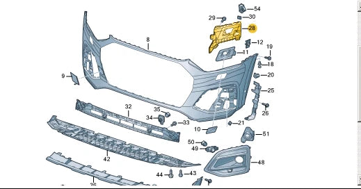 NEW AUDI Q5 FY FRONT BUMPER RIGHT CLOSING ELEMENT 80A807096E
