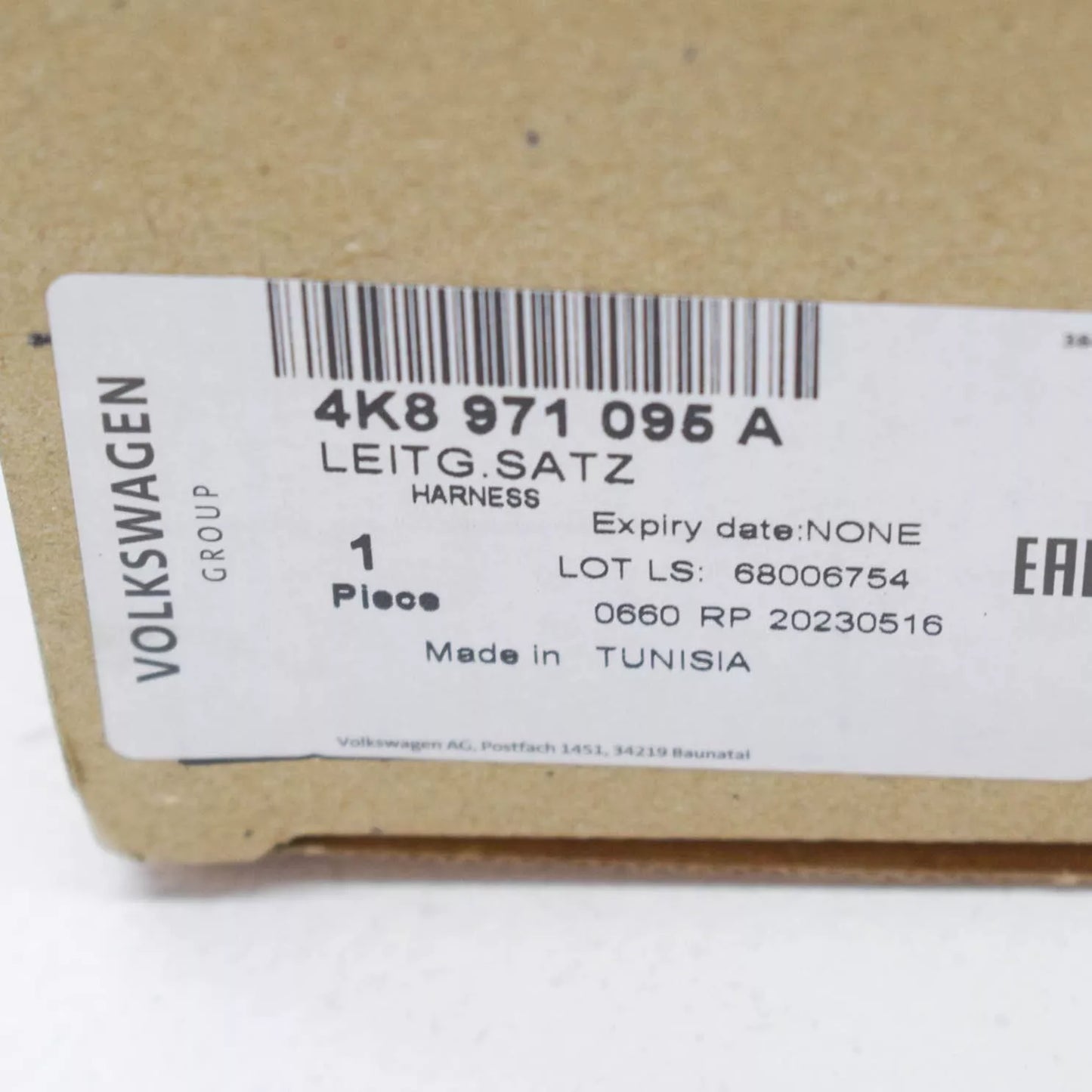 NEW AUDI A7 SPORTBACK 4K8 FRONT BUMPER WIRING SET 4K8971095A ORIGINAL