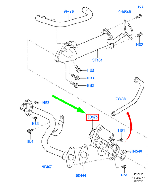 new ford transit mk3 exhaust gas recirculation valve 1480549 original