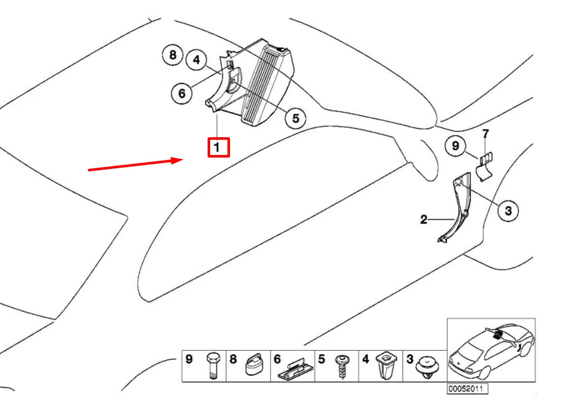NEW BMW 3 E46 FRONT LEFT LATERAL TRIM PANEL 8227951 51438227951 ORIGINAL