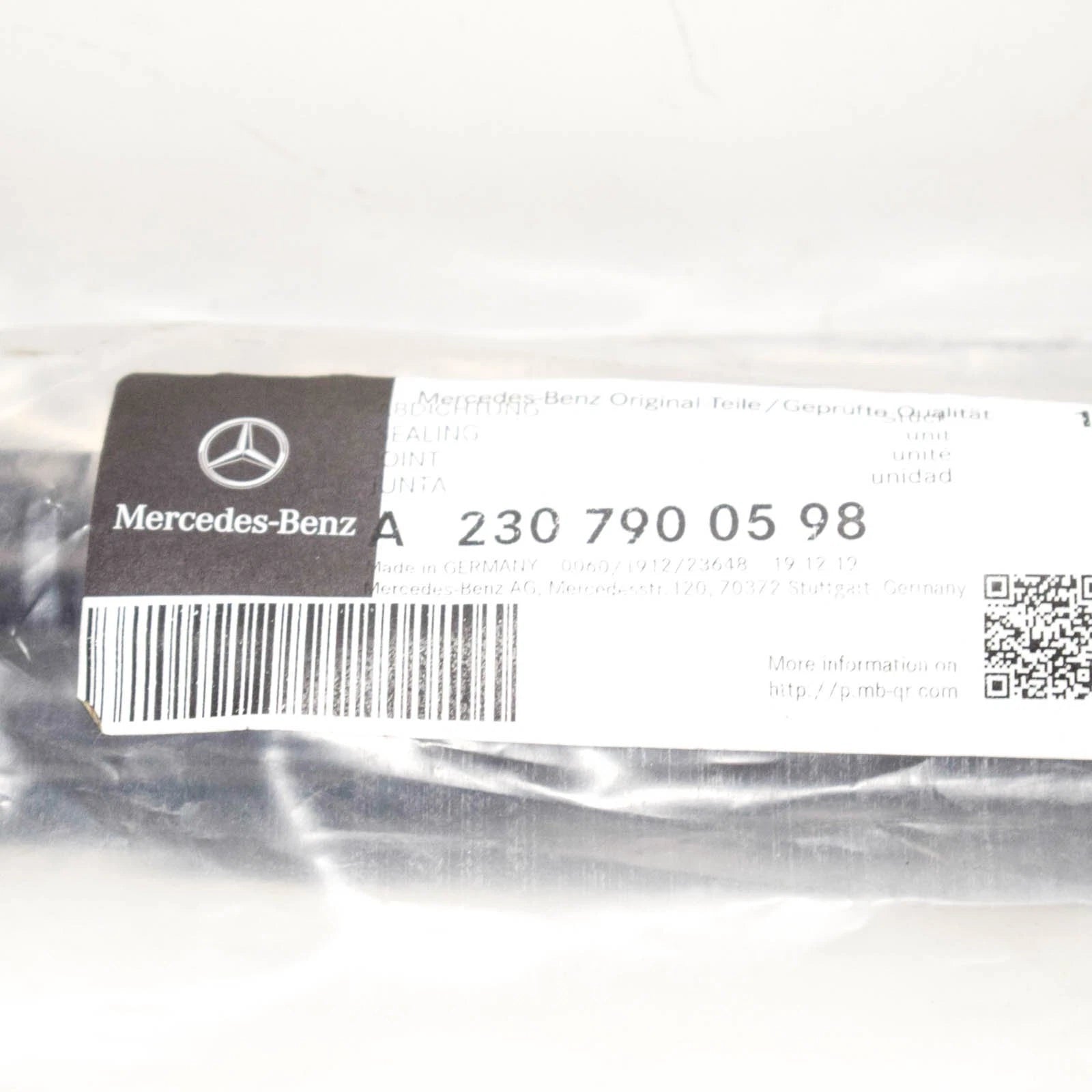 NEW MERCEDES-BENZ SL R230 ROOF LEFT SIDE SEAL A2307900598 ORIGINAL