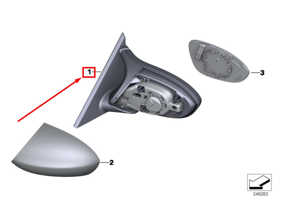 NEW BMW 1 COUPE E82 FRONT RIGHT DOOR MIRROR 51168051924 8051924 ORIGINAL