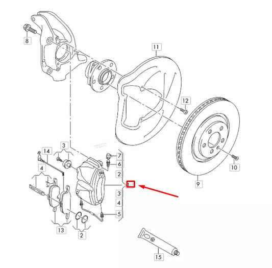 NEW AUDI TT S FV3 8S FRONT RIGHT BRAKE CALIPER 8S0615108H ORIGINAL