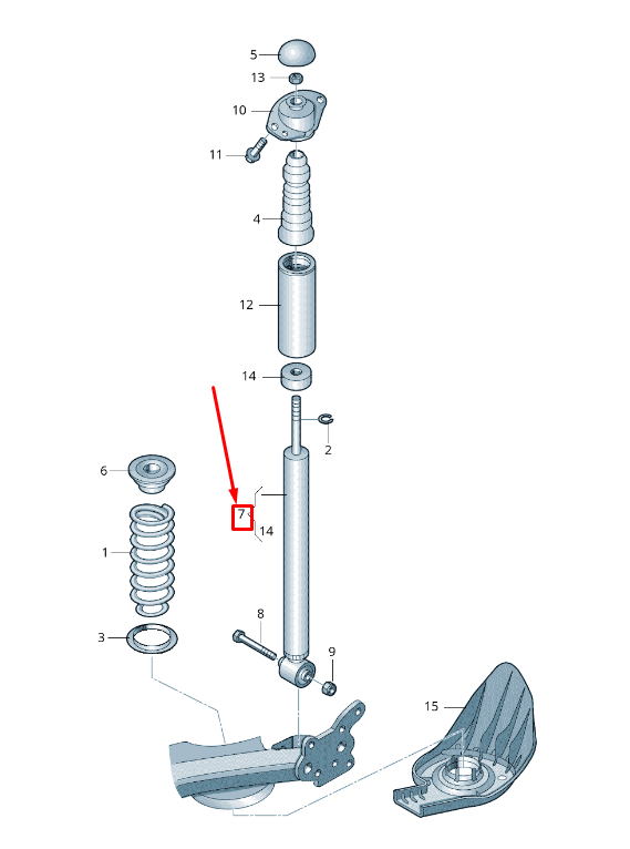 new vw beetle 5c rear shock absorber 5c0513025ac original