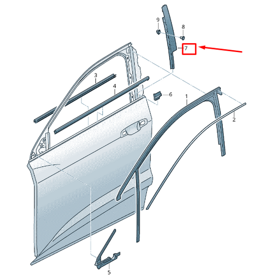 NEW AUDI E-TRON GEN LEFT B-PILLAR TRIM 4KE837901 ORIGINAL