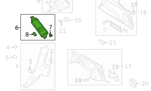 NEW AUDI Q7 4M LEFT SIDE B PILLAR TRIM 4M0867287D K23 4M0867287DK23