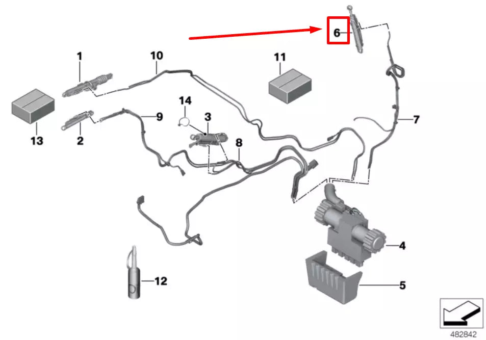 NEW BMW 4 F33 RIGHT HYDRAULIC CYLINDER TAIL MODULE 54377183320 7183320 ORIGINAL