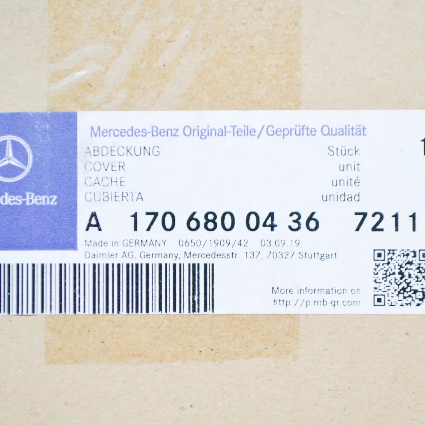 NEW MB SLK R170 SPEEDOMETER CLUSTER SURROUND TRIM RHD A17068004367211