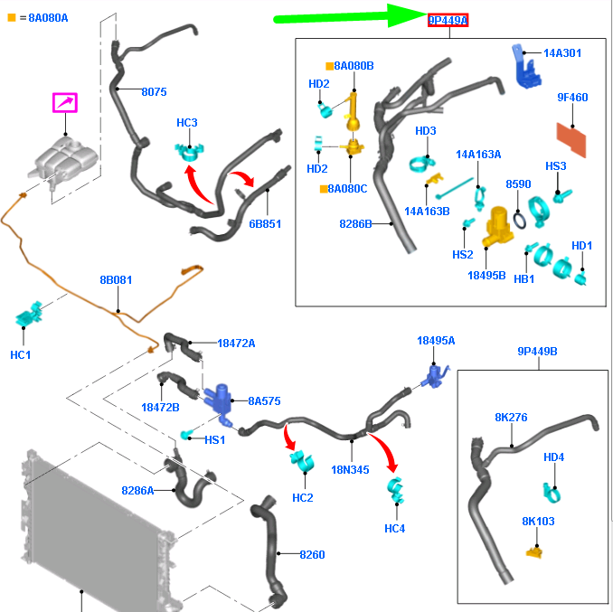 new ford tourneo connect mk2 egr system modification kit 2226390 original