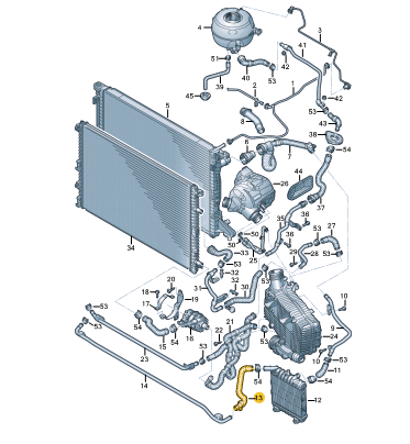 NEW AUDI A6 C8 COOLANT HOSE PIPE 4K0121475 ORIGINAL