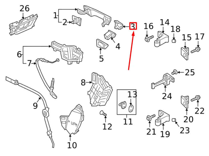 NEW VW JETTA A7 MK7 FRONT LEFT DOOR HANDLE MOLDING CAP 17A837879AGRU ORIGINAL