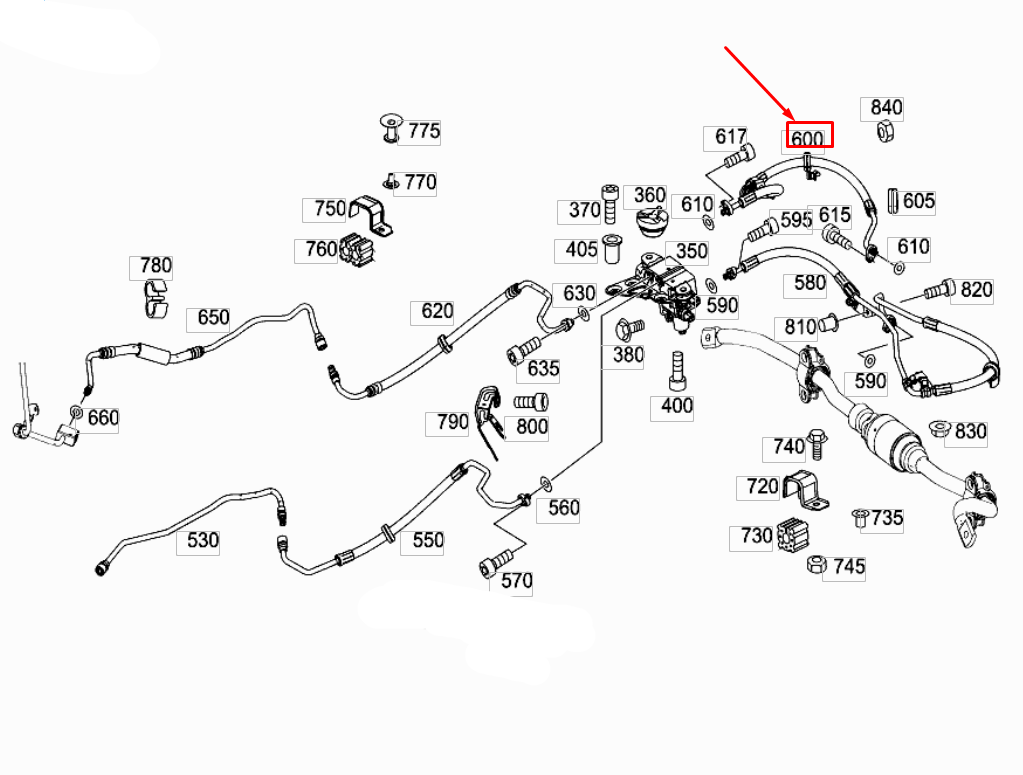 new mercedes-benz gle w166 oil pressure line a1663204454 original