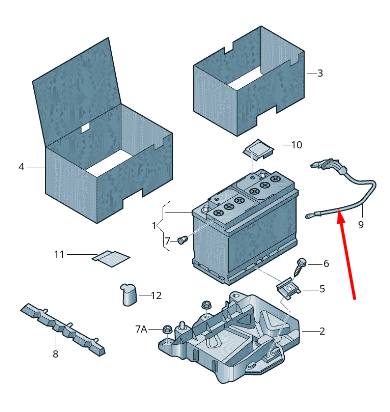 new audi a1 8x negative battery cable 6c0915181c original